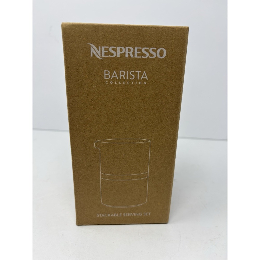Nespresso Barista Collection Stackable Serving Set Sugar Bowl & Milk Jug NIB NEW
